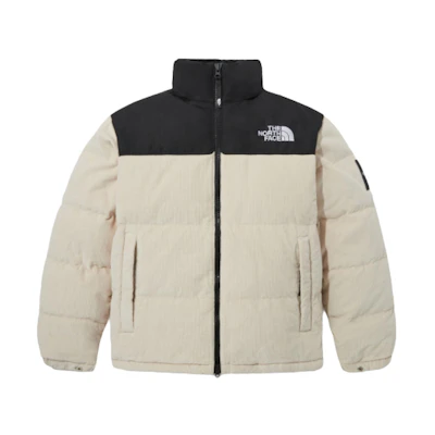 TNF Nuptse Corduroy Down Jacket - Unisex, Off-White NJ1DP55J