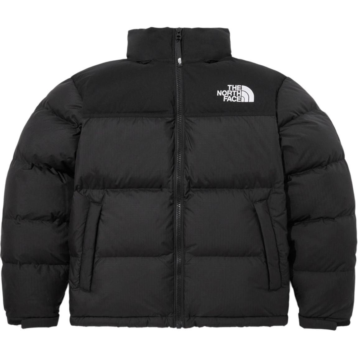TNF Nuptse Down Jacket Black Zippered Long Sleeve NJ1DQ51K