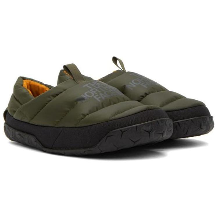 Lookbook 北面THE NORTH FACE Nuptse Down Mule 圓頭舒適 減震耐磨 低幫 生活休閒鞋 男款 綠色