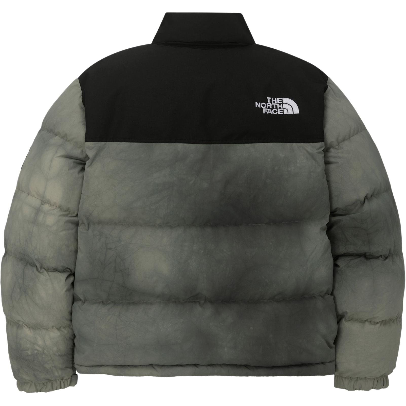 Lookbook 노스페이스 눕시 염색 RDS 다운 재킷 카키 패딩 코트. NJ1DQ56K