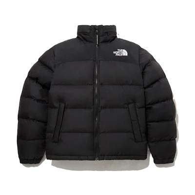 TNF Nuptse FW23 Embroidered Logo Hooded Jacket Unisex Black NJ3NP50A