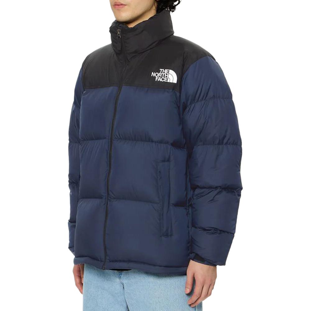 Shop 노스페이스 눕시 FW24 발트로 네이비 블루 로고 자수 패딩 재킷. ND92335-UN