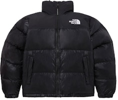 The North Face Nuptse Logo Print Black Zip Jacket NJ1DQ50A The North Face Nuptse Logo Print Black Zip Jacket NJ1DQ50A