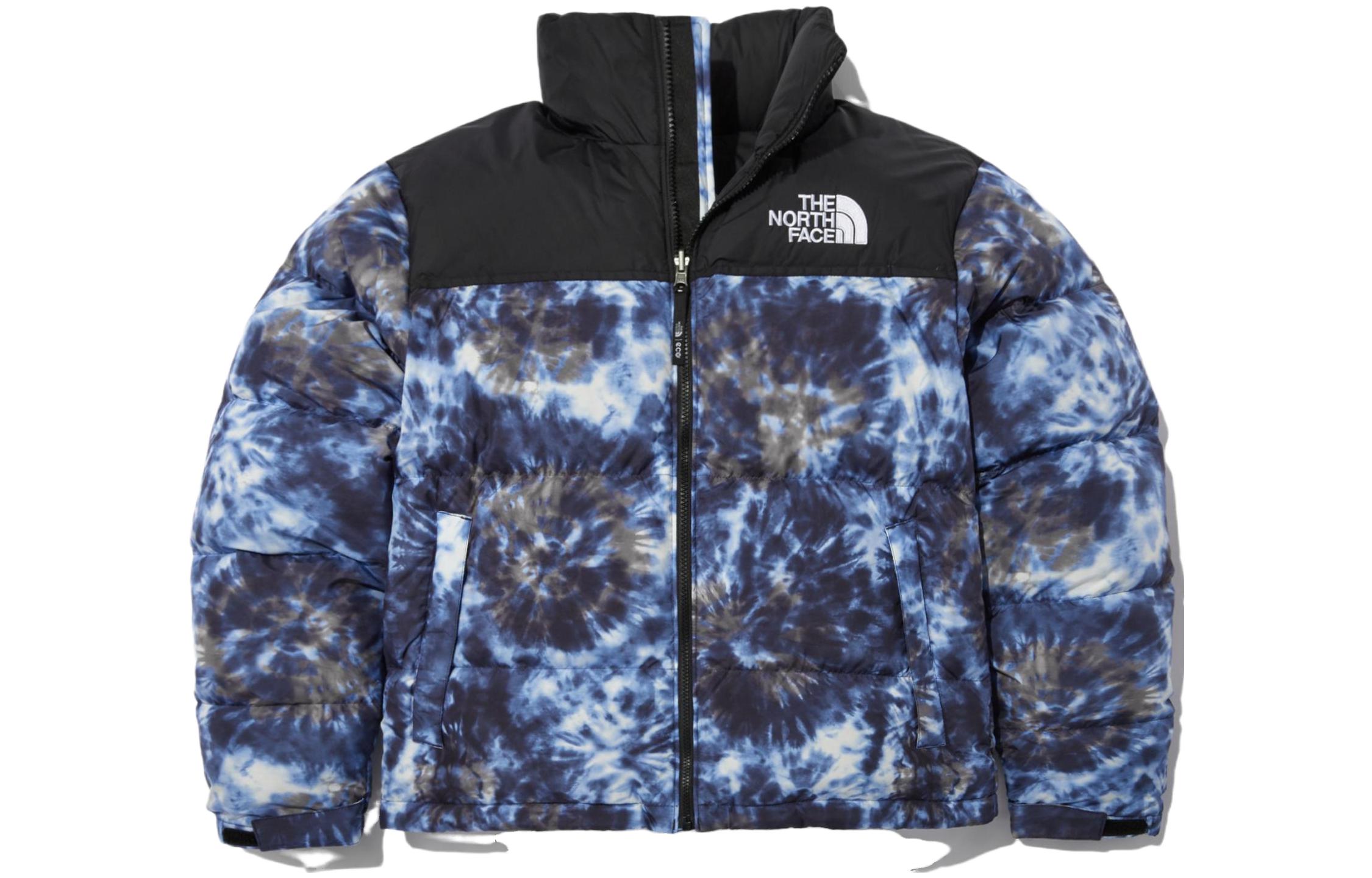 The North Face Nuptse Logo Tie-Dye Waterproof Down Jacket Blue NJ1DN76D