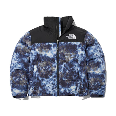 TNF Nuptse Logo Tie-Dye Waterproof Down Jacket Blue NJ1DN76D