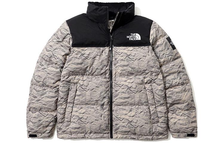 TNF Nuptse Origami Logo Retro Jacket Unisex Beige Winter NJ1DM66K