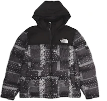 The North Face Nuptse Paisley Patchwork Puffer Jacket Black NJ1DL60J The North Face Nuptse Paisley Patchwork Puffer Jacket Black NJ1DL60J