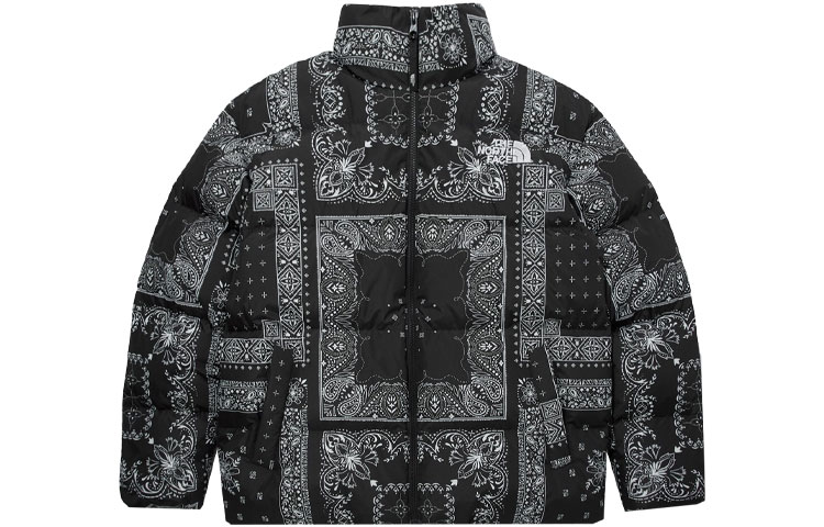 The North Face Nuptse Paisley Puffer Jacket Unisex Black NJ1DM64D