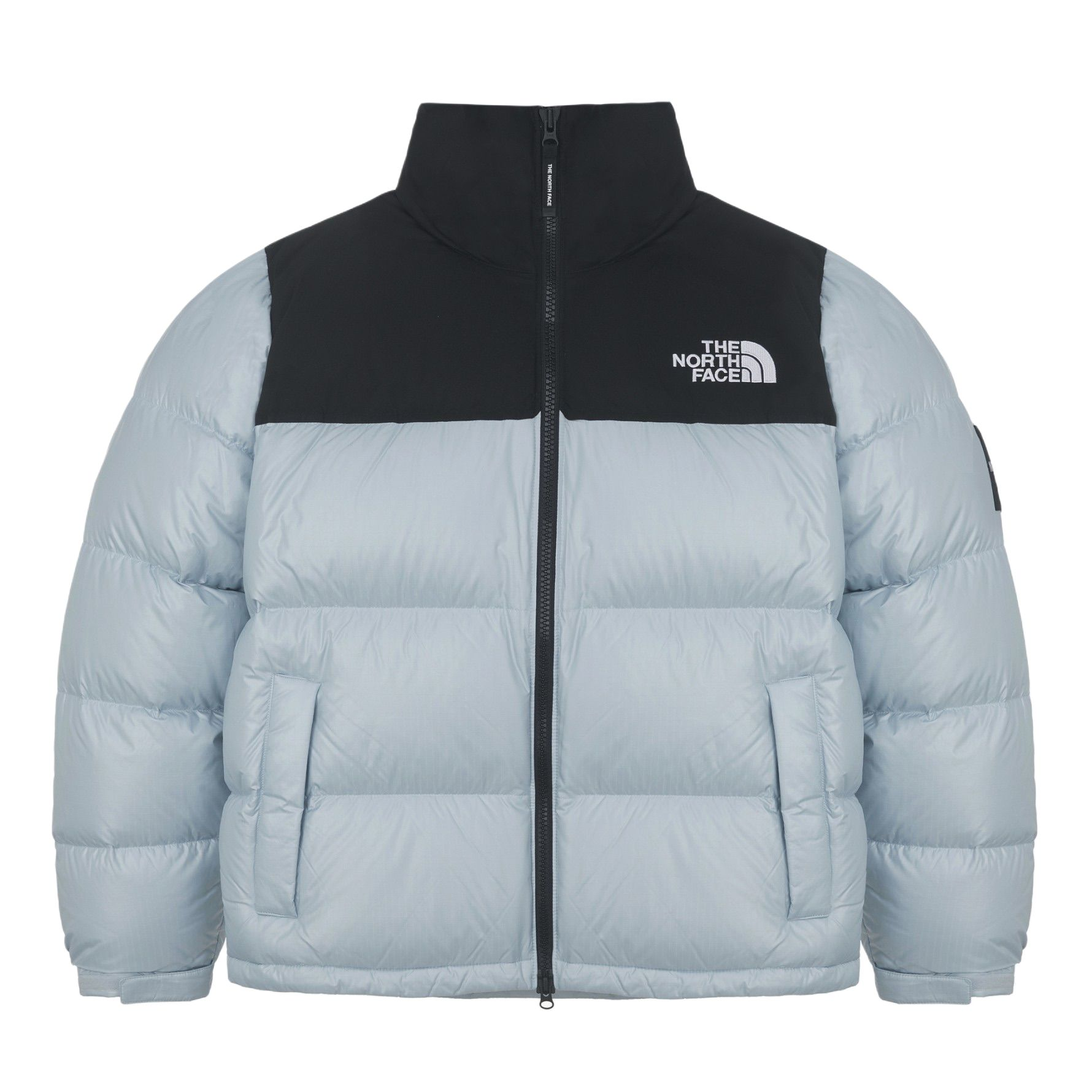 TNF Nuptse RDS Colorblock Goose Down Jacket Ether Blue Unisex NJ1DQ51P