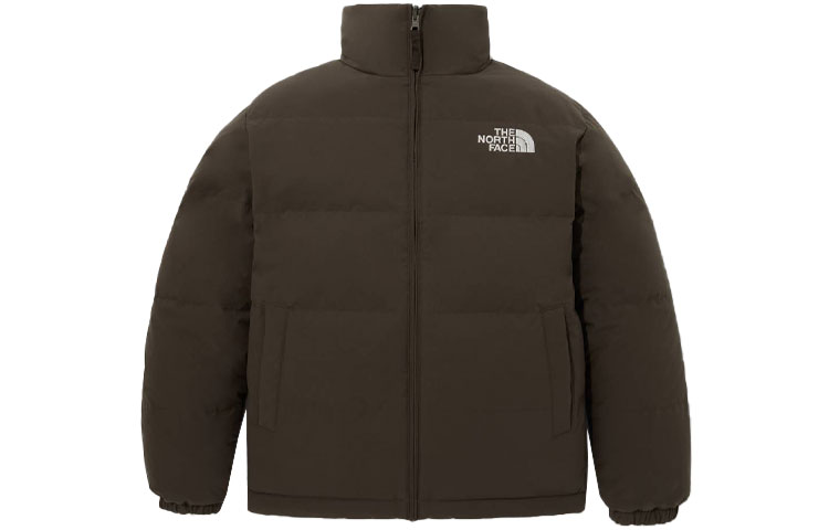 The North Face Nuptse Reversible Windproof Waterproof Goose Down Jacket Brown Unisex NJ1DP77B