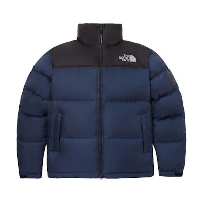 TNF Nuptse Zip Jacket with Logo, Colorblock, Deep Blue NJ1DQ50L
