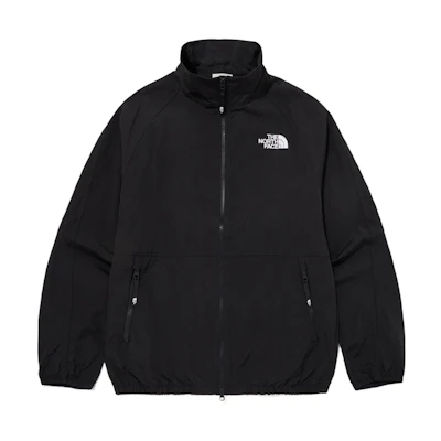 TNF Olema Solid Logo Stand Collar Jacket Black Unisex NJ3BQ07J
