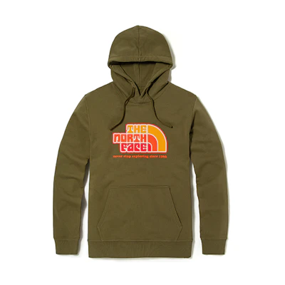 TNF Olive Alphabet Print Unisex Sweatshirt Couples Style NF0A5JW6-37U