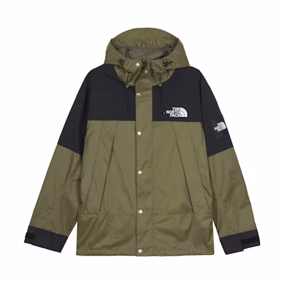 TNF Olive Colorblock Logo Hoodie Windbreaker Jacket Unisex Casual Style NI2HQ03L