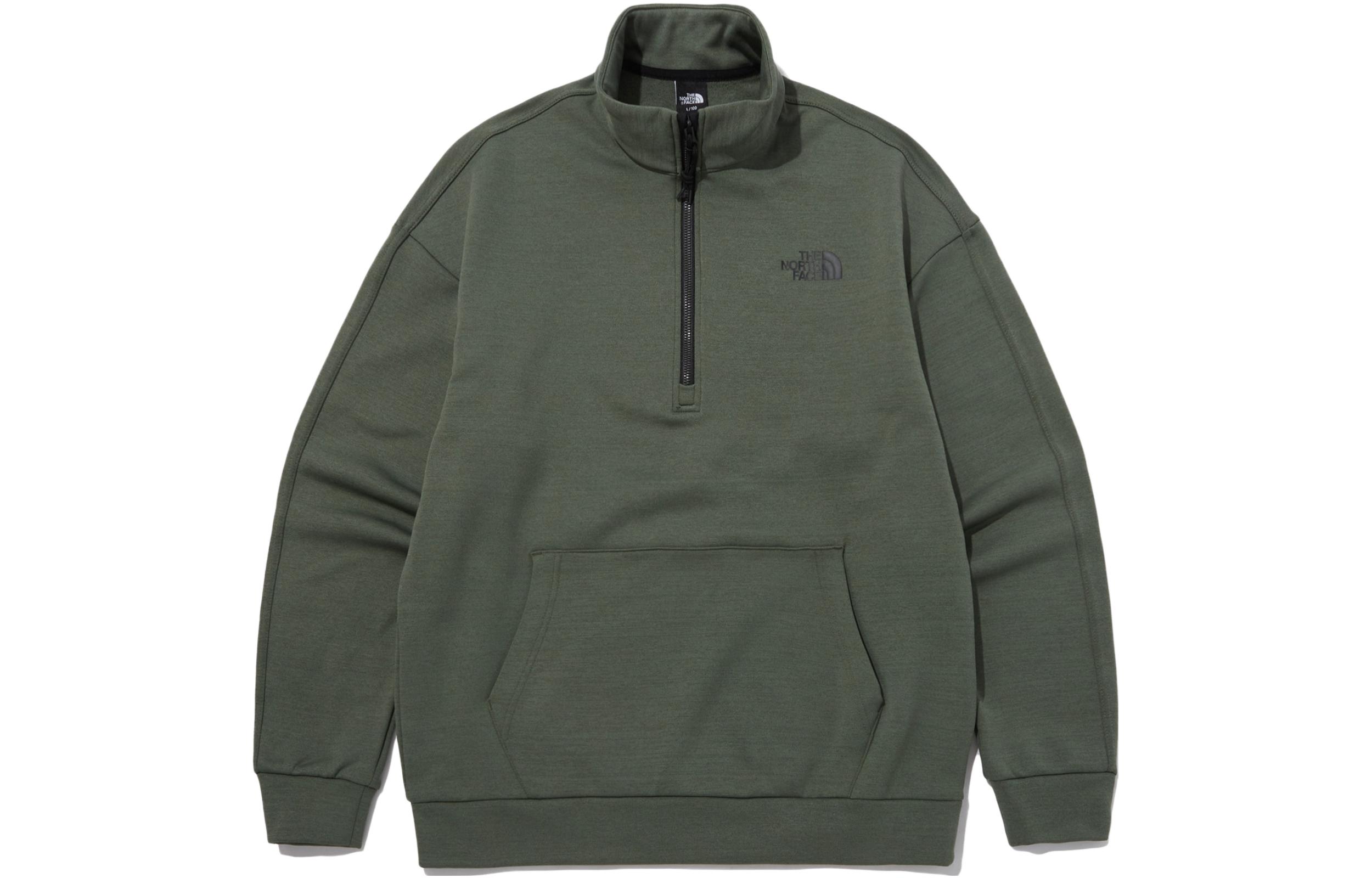 TNF Olive Green 1/2 Zip Pullover Loose Fit Jacket NA4FP50C