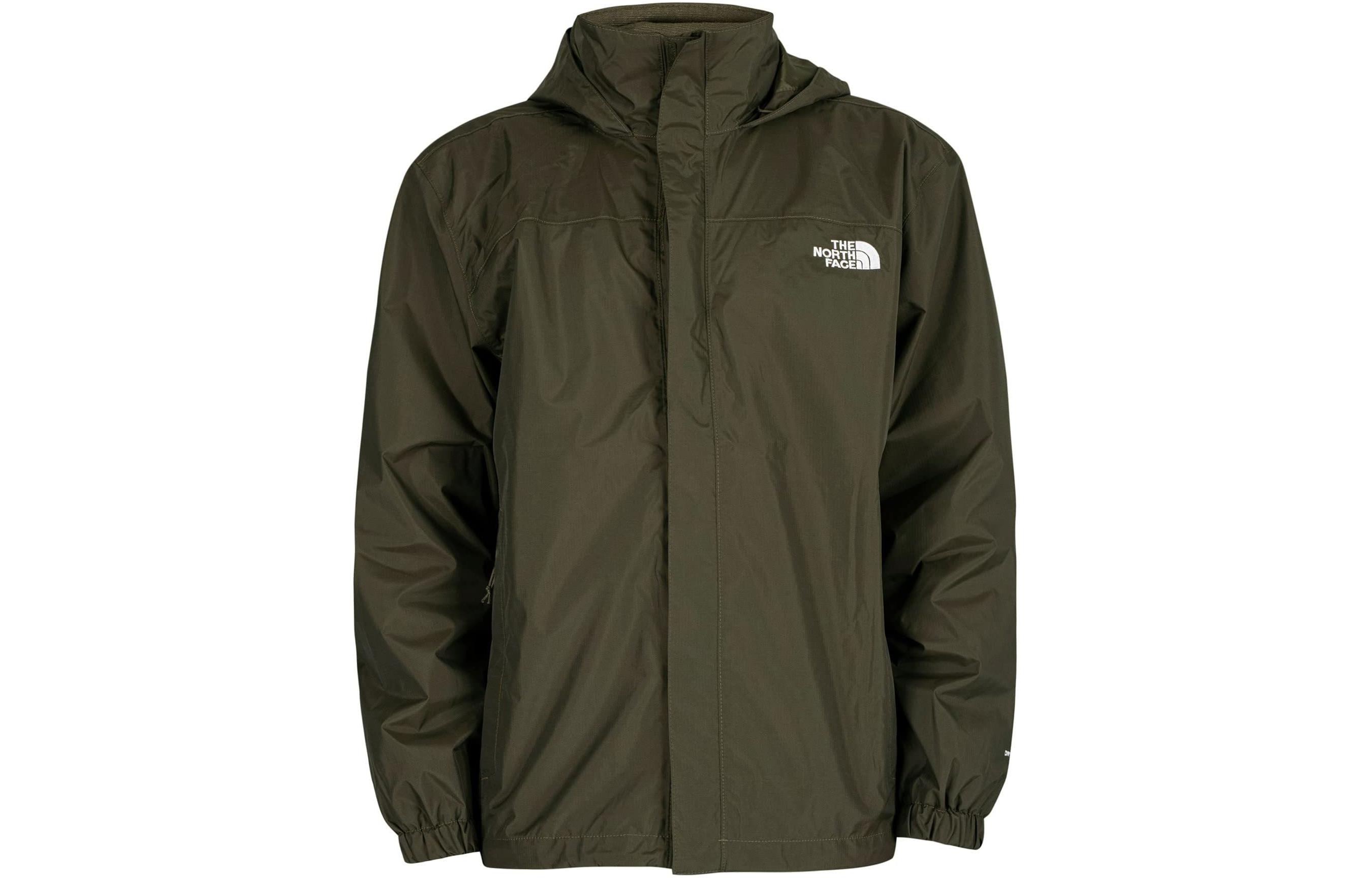 TNF Olive Green Embroidered Logo Waterproof Windbreaker Jacket NF00AR9T-21L