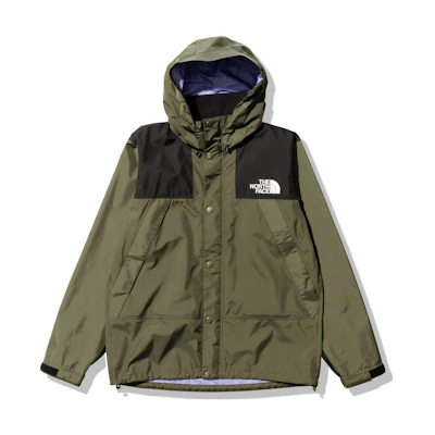 TNF Olive Green Logo Print Casual Hooded Jacket NP12333-NT