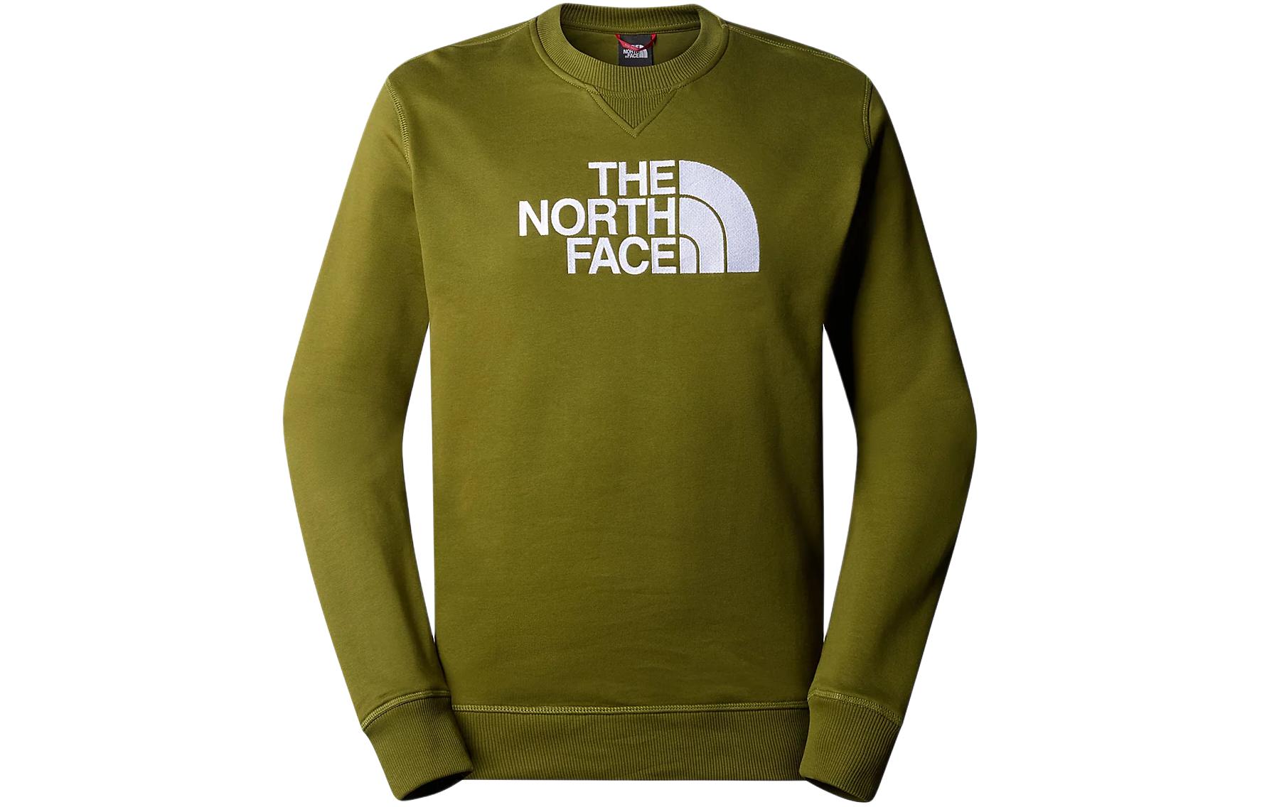 TNF Olive Green Logo Print Crewneck Sweatshirt NF0A4SVR-PIB