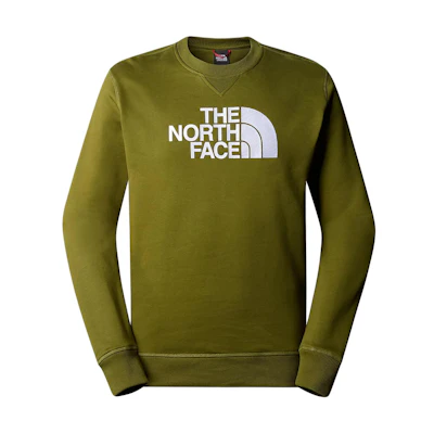 TNF Olive Green Logo Print Crewneck Sweatshirt NF0A4SVR-PIB
