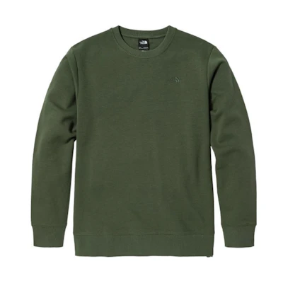TNF Olive Green Logo Print Pullover Sweatshirt NF0A7QV3-NYC