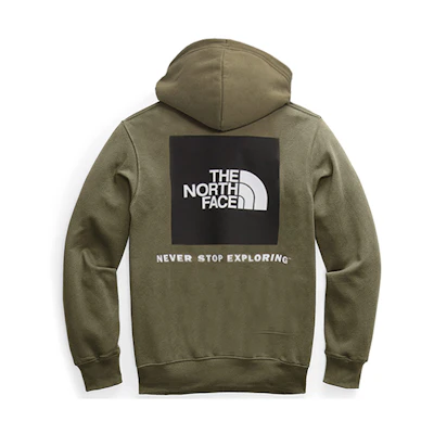 TNF Olive Green Pullover Hoodie with Back Logo Print NF0A4761-7D6