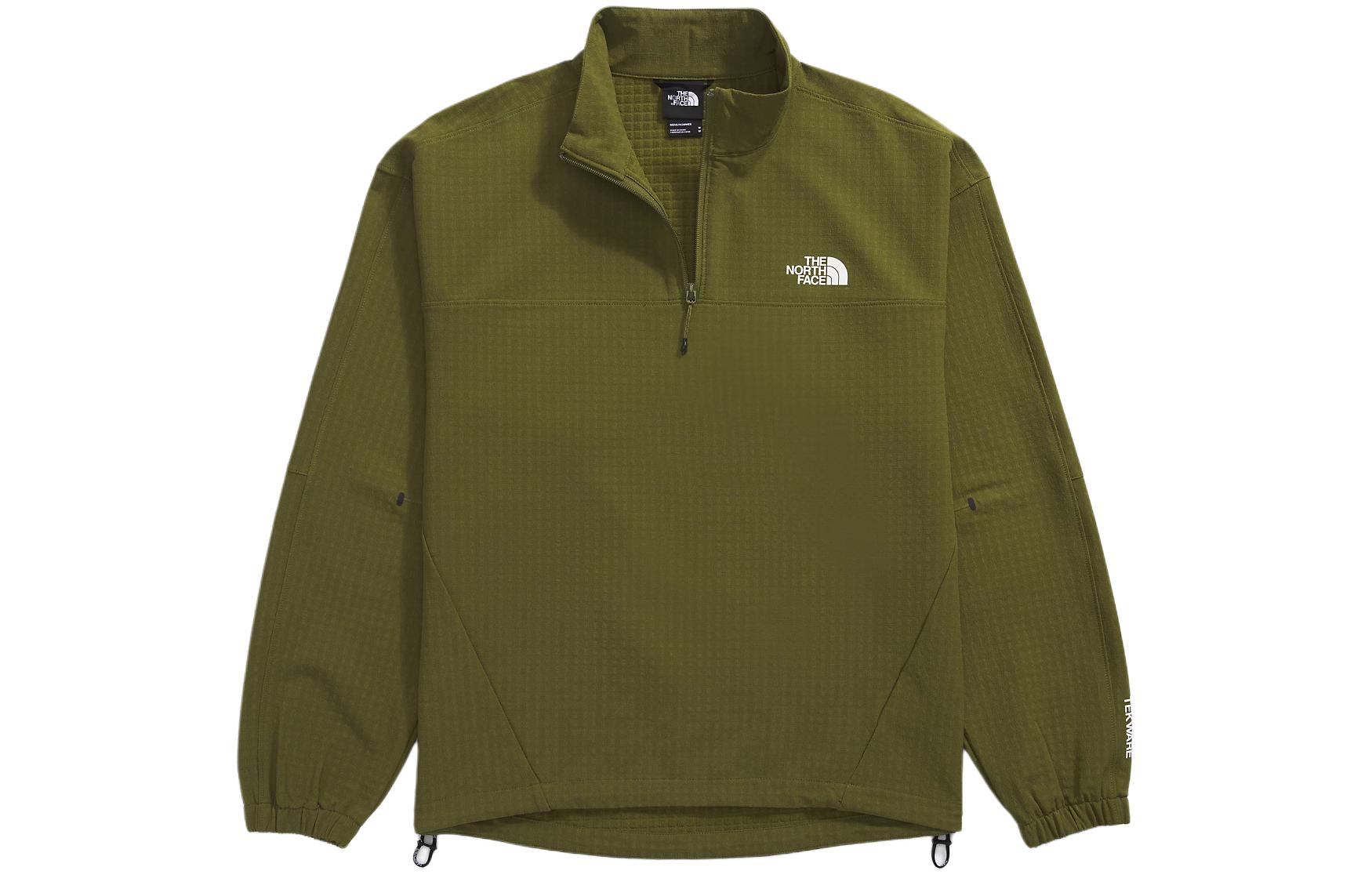 TNF Olive Green Solid Half-Zip Pullover Sweatshirt NF0A832U-PIB