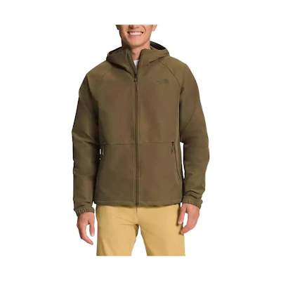 TNF Olive Logo Print Hoodie Jacket NF0A7UJO-UXC