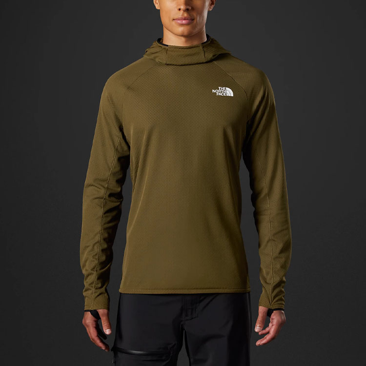 TNF Olive Logo Print Pullover Hoodie NF0A5J8Q-37U 圖 3