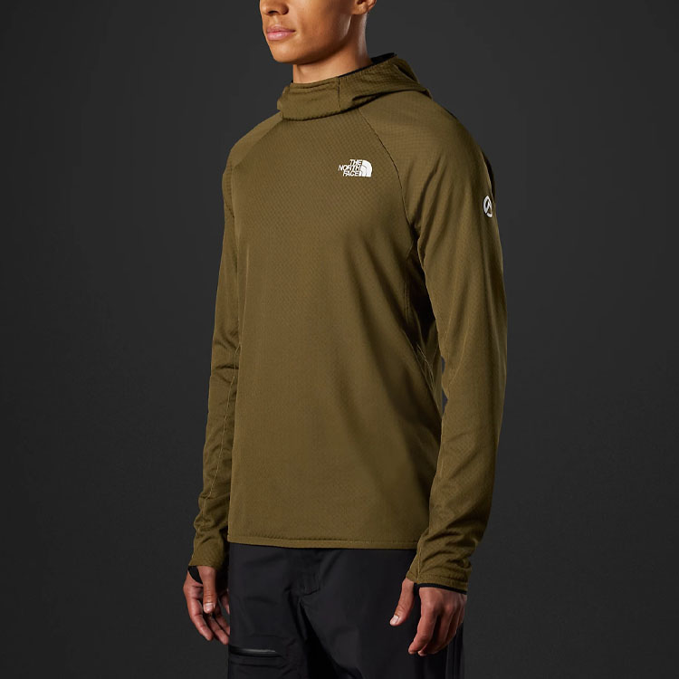 TNF Olive Logo Print Pullover Hoodie NF0A5J8Q-37U 圖 5