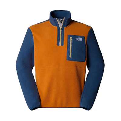 TNF Orange Colorblock Fleece Pullover Jacket NF0A883S-3DO