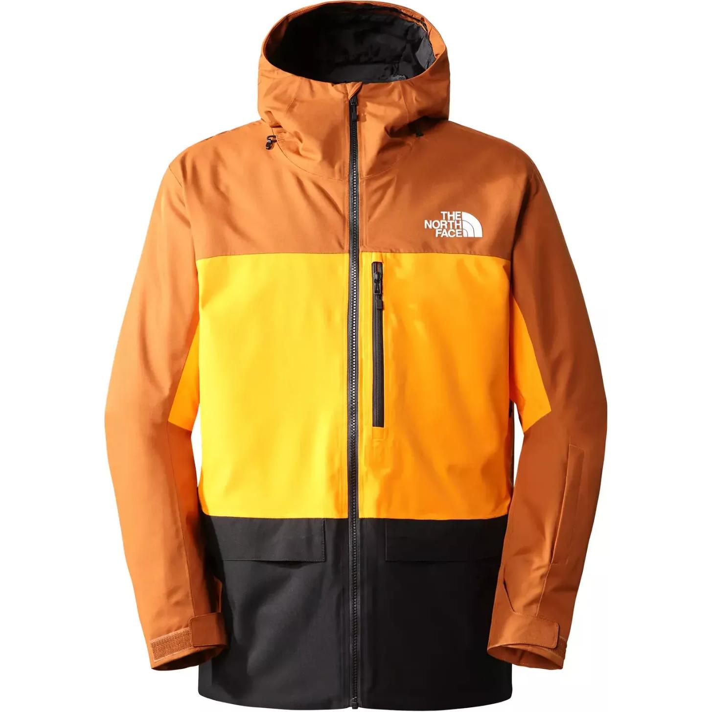 TNF Orange Colorblock Waterproof Windproof Hooded Jacket NF0A4QWX-810