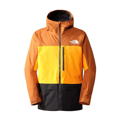 TNF Orange Colorblock Waterproof Windproof Hooded Jacket NF0A4QWX-810