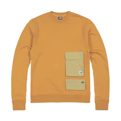 TNF Orange Crewneck Pullover Sweatshirt with Large Pocket NF0A5JWL-HBX