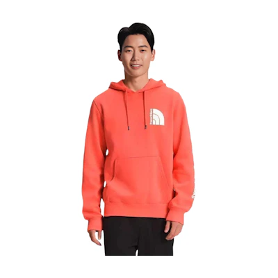 TNF Orange Logo Graphic Print Hoodie Long Sleeve NF0A8121-LV3