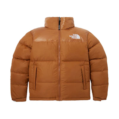 TNF Orange Logo Print Stand Collar Zip Long Sleeve Jacket NJ1DP74B