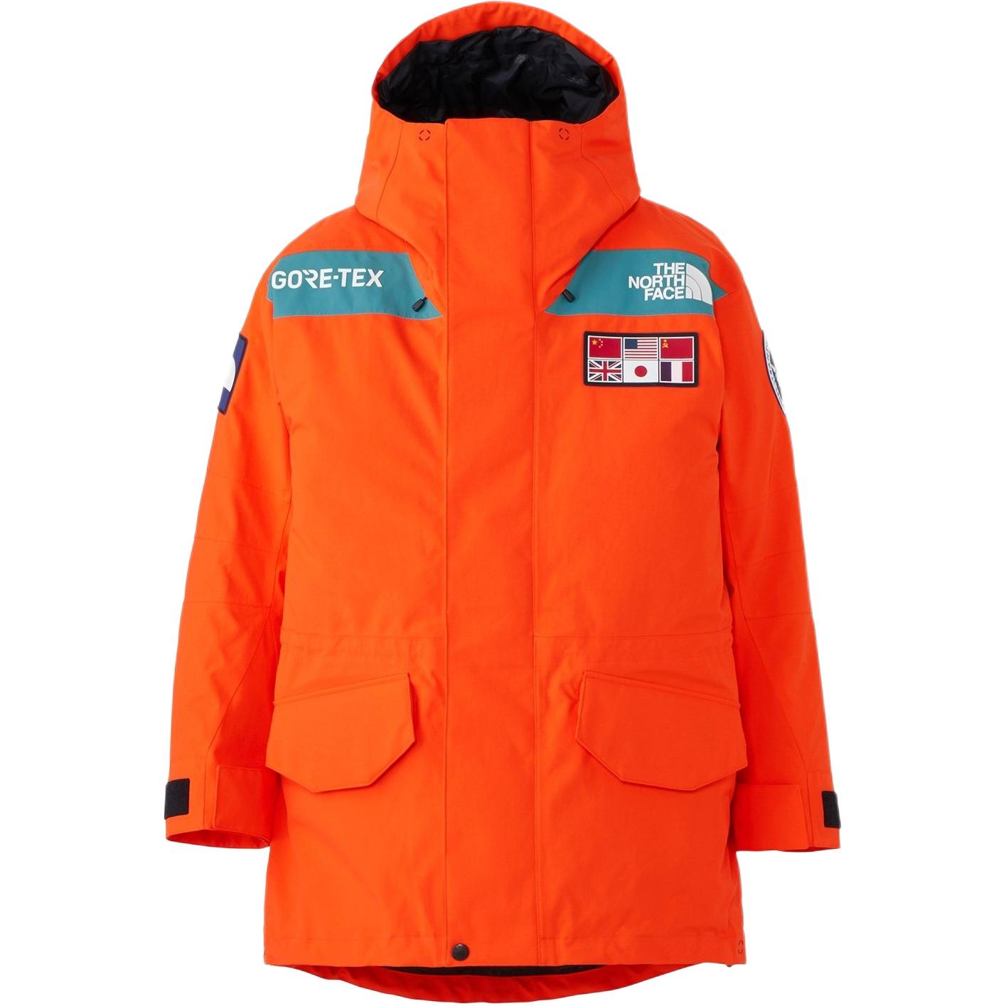 TNF Orange Logo Print Zip-Up Hoodie Jacket for Men NP62238-RO服装