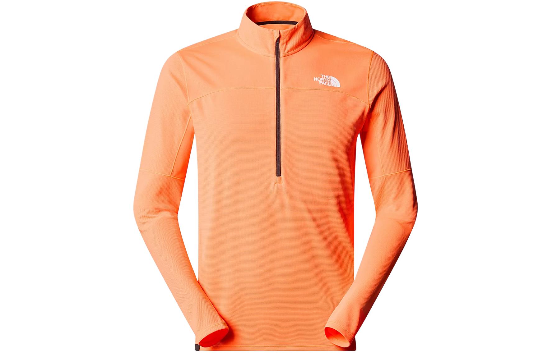 TNF Orange Pullover Sweatshirt - Moisture-Wicking Long Sleeve NF0A84KR-QI4