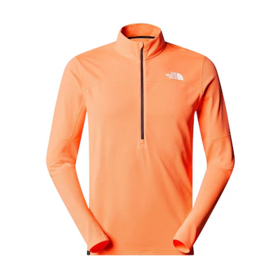 TNF Orange Pullover Sweatshirt - Moisture-Wicking Long Sleeve NF0A84KR-QI4