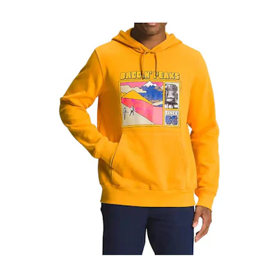 TNF Orange Scenic Letter Print Hoodie NF0A811R-56P