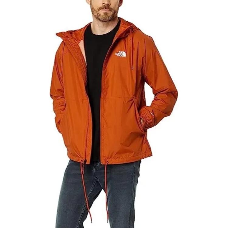 TNF Orange Solid Color Zip Hoodie Jacket NF0A7QF3-LV4 圖 2