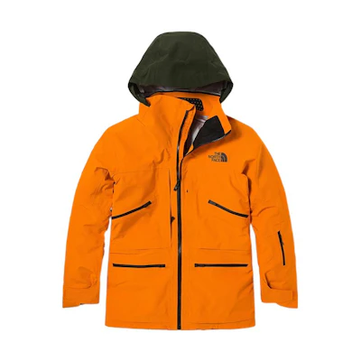 TNF Orange Waterproof Breathable Ski Zip Hoodie Jacket NF0A5ACG-1K6