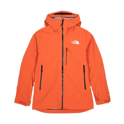 TNF Orange Zip Hoodie Jacket with Chest Logo Print NF0A4ANI-EMJ