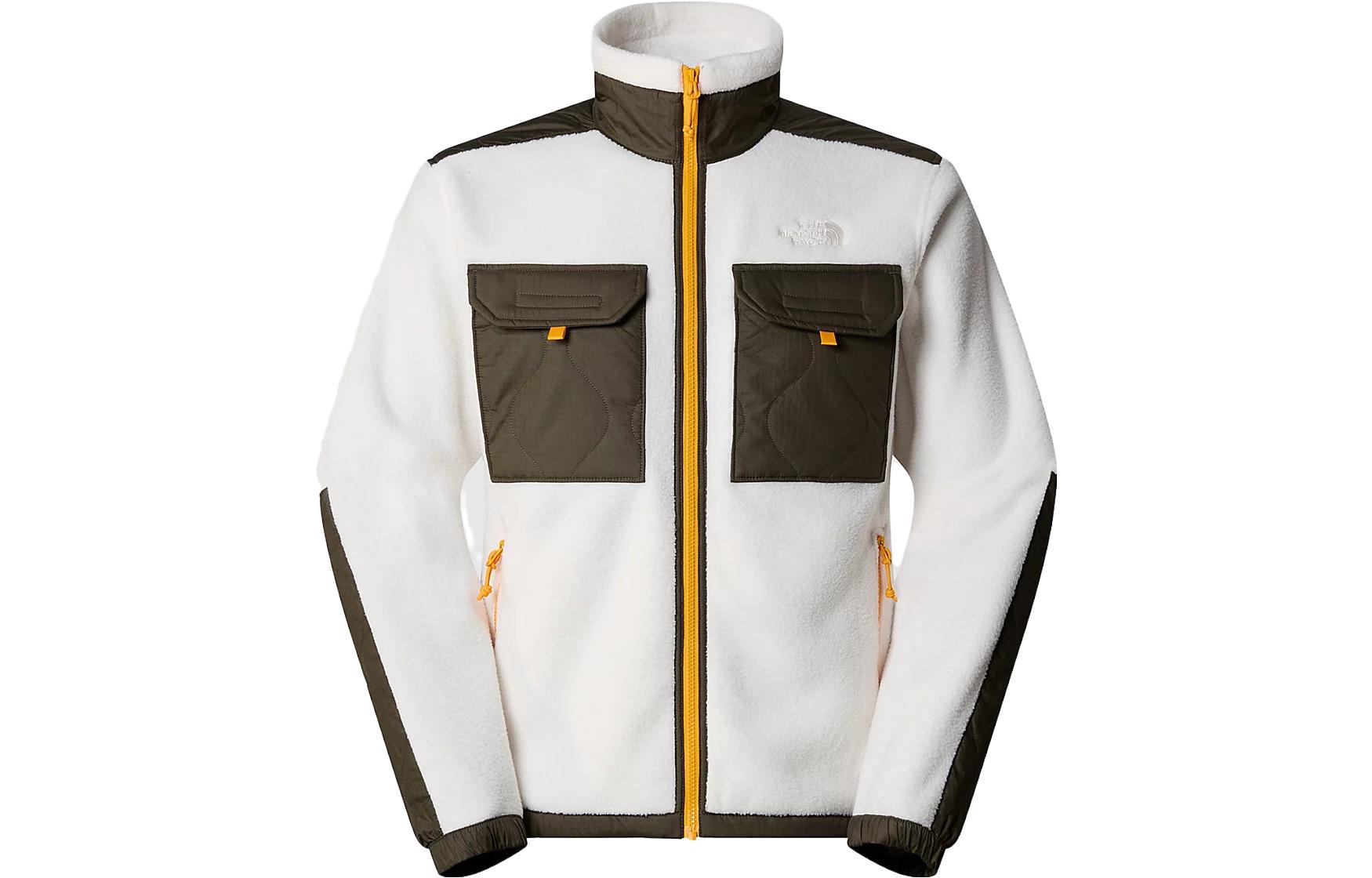 TNF Outdoor Colorblock Fleece Jacket in White NF0A7UJB-67U