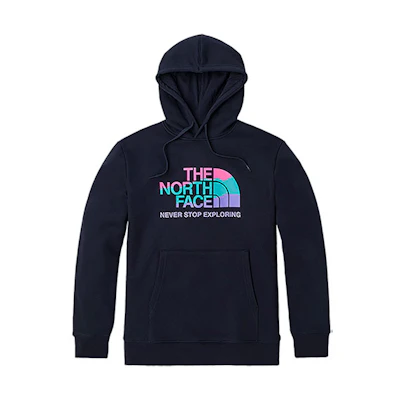 TNF Outdoor Logo Print Fleece Hoodie Blue (Unisex) NF0A7W8K-RG1