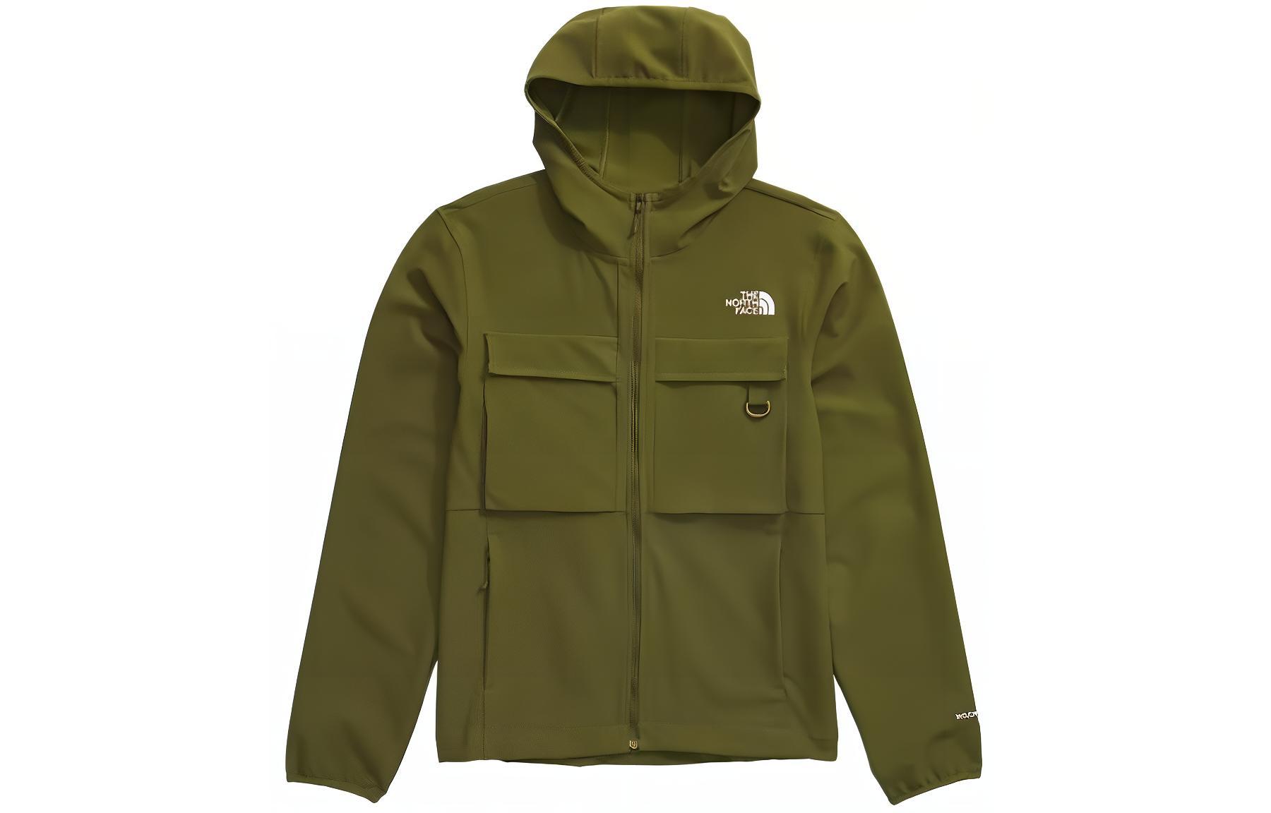 TNF Outdoor Multi-Pocket Hoodie Jacket Forest Olive Green NF0A86NV-PIB