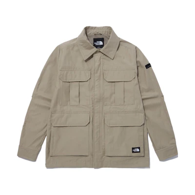 TNF Outdoor Multi-Pocket Khaki Jacket Unisex Casual Workwear Style NJ3BN51C