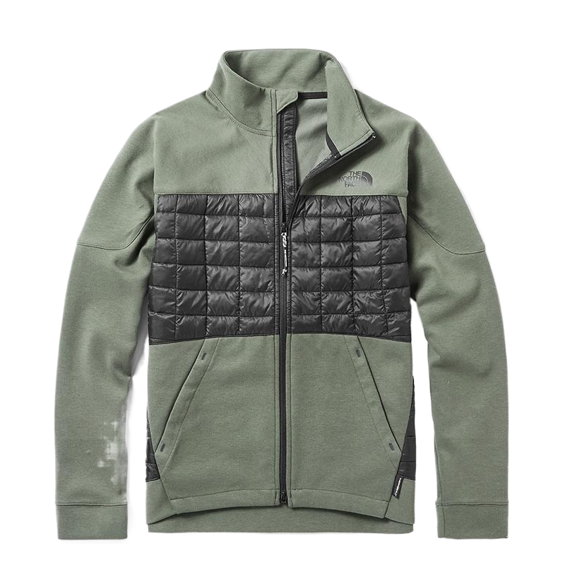 TNF Outdoor Puffer Jacket Green with Logo Print NF0A46HS-21L