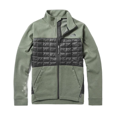 TNF Outdoor Puffer Jacket Green with Logo Print NF0A46HS-21L