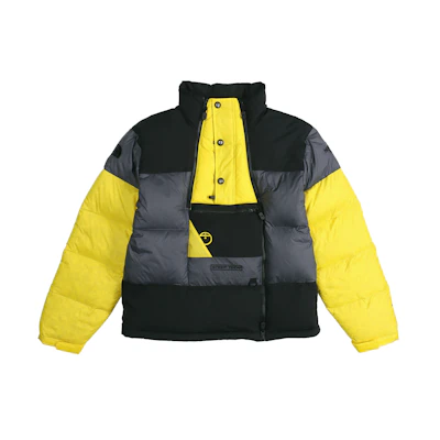 TNF Outdoor Puffer Jacket Winter Black/Grey/Yellow NF0A4QYT-SH3