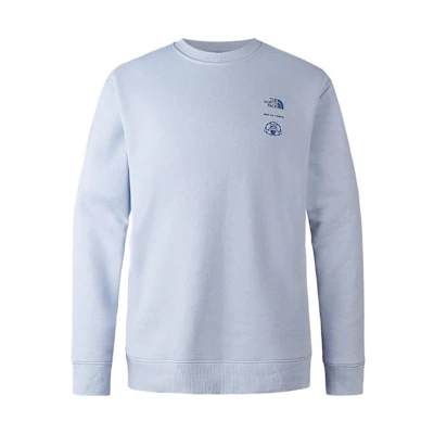 TNF Outdoor Pullover Sweatshirt Blue with Back Logo Print Unisex NF0A8AKY-I0E